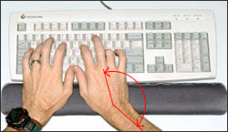 keyboard-side-bending-wrist