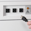 Three outlets of Anthro TAB40SS/PW4 Secure 40 Unit Tablet Charging Cart