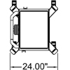 Footprint of Anthro TAB40SS/PW4 Secure 40 Unit Tablet Charging Cart