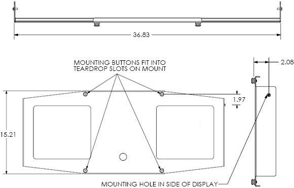 Technical Drawing for Chief PSB-2020 Mounting Bracket