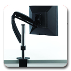 Chief K1C100B or K1C100S KONTOUR Dynamic Column Desk Clamp Mount for Single Monitor