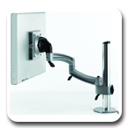 Chief K2C100B or K2C100S KONTOUR Column Desk Clamp Mount for Single Monitor