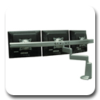 Chief KCD320B or KCD320S Desk Mount Triple up to 10 lbs each LCD Monitor Swing Arm