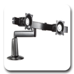 Chief KCS220B or KCS220S Single Arm Dual Monitor Desk Mount for 10"-24" Display
