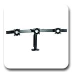Chief KTC325B Widescreen Triple Horizontal Desk Clamp Mount up to 20 lbs each LED LCD Monitor