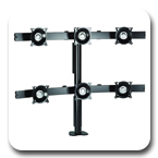 Chief KTC330B or KTC330S Flat Panel Six Monitor Desk Clamp Mount up to 20 lbs each LED LCD Monitor