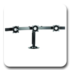 Chief KTG320B or KTG320S Desk Grommet Mount Horizontal Triple Monitor up to 30 lbs LCD Arm