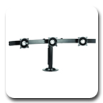 Chief KTG325B Widescreen Triple Horizontal Grommet Mount up to 20 lbs each LED LCD Monitor
