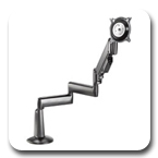 Chief KCB1100S or KCB110B Desk Mount Flat Panel Height Adjustable Triple LCD Arm