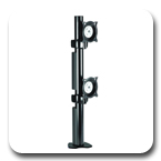 Chief KTC230B or KTC230S Flat Panel Dual Vertical Desk Clamp Mount