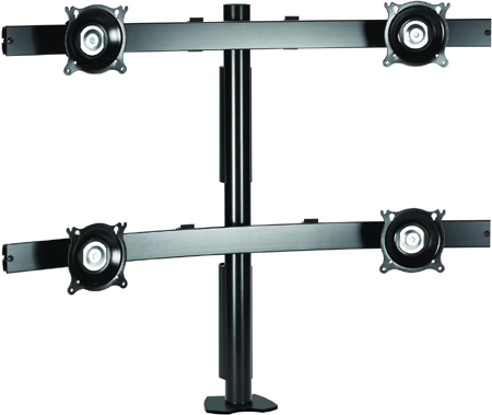 Chief KTC445B Desk Clamp Mount Flat Panel Widescreen Quad Monitor Arm Black