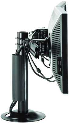 Chief KTG220 Grommet Desk Mount Flat Panel Dual Horizontal Monitor LCD Arm - Side View