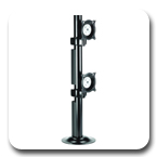 Chief KTG230B or KTG230S Grommet Desk Mount Flat Panel Dual Vertical Monitor Arm