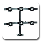 Chief KTG330B or KTG330S Grommet Desk Mount Flat Panel Six Monitors LCD Arm