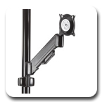 Chief KPV110B or KPV110S Pole Mount Flat Panel Height Adjustable Single LCD Arm