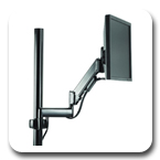 Chief KPG110S or KPG110B Pole Mount Arm Height Adjustable Dual Swing LCD Flat Panel or laptop