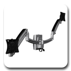 Chief K1S200B or K1S200S KONTOUR Dynamic Height Adjustment Slat Wall Mount for Dual Monitors