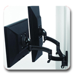 Chief K2W200B or K2W200S KONTOUR Dual Arm Wall Mount for Dual Monitors