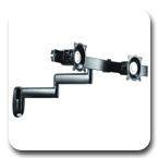 Chief KWD220B or KWD220S Wall Mount Flat Panel Dual Horizontal up to 16.5 lbs LCD Monitor Arm