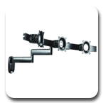 Chief KWD320B or KWD320S Wall Mount Flat Panel Triple up to 16.5 lbs Monitor Swing LCD Arm