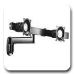Chief KWS220B or KWS220S Wall Mount Dual Monitor up to 16 lbs Swing LCD LED Arm