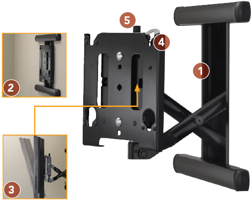 Chief MIWRFUB Universal No Profile In-Wall Swing Arm Mount for 30" to 50" Displays