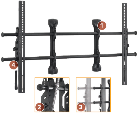 Chief XTMU FUSION Flat Panel Micro Adjustable Tilt Video Wall Mount (55"-75")