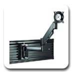Chief KSG110B or KSG110S Slat Wall Mount Universal Height Adjustable Swing Arm