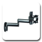 Chief KWD130B or KWD130S Wall Mount Flat Panel Height Adjustable Dual LCD Arm Monitor