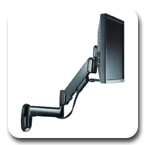 Chief KWG110B or KWG110S Wall Mount Height Adjustable Dual LCD Arm Monitor