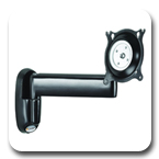 Chief KWS110B or KWS110S Wall Mount Single Monitor Swing LCD Arm