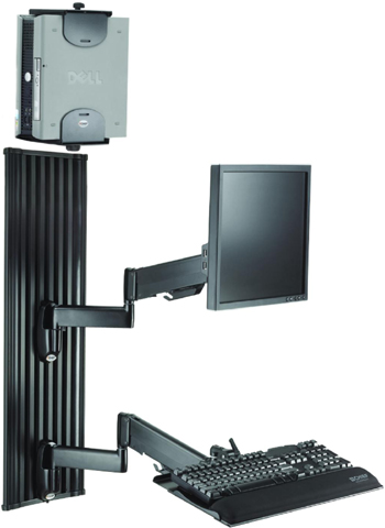 Computer Monitor Mounts on Chief Kwt110b All In One Monitor Workstation Wall Mount