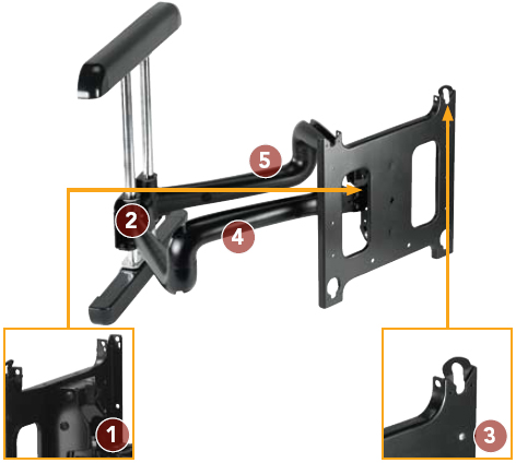 Chief PDRUB Wall Mount Universal Flat Panel Dual Swing Arm