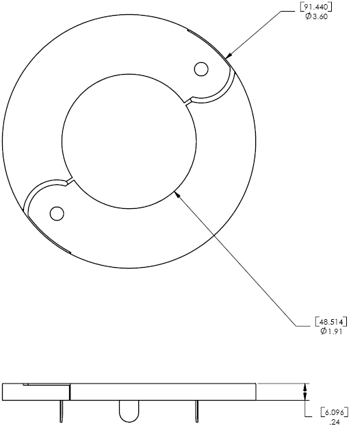 Technical Drawing for Chief CMA640 Decorative Ring