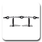 Chief KTP325B or KTP325S Widescreen Triple Horizontal Table Stand up to 20 lbs each LED LCD Monitor