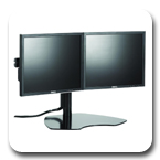 Chief KTP220S or KTP220B Table Stand Flat Panel Dual Horizontal Monitor Mounts