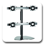 Chief KTP440B or KTP440S Quad Table Stand Flat Panel Monitor Mounts