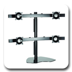 Chief KTP445B or KTP445S Table Stand Flat Panel Quad Widescreen Monitor Mounts