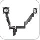 Chief KWY220B or KWY220S Wall Mount Dual Height Adjustable LCD Monitor Arm