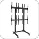 Chief LVM3X2UP FUSION 3x2 Portrait Micro Adjustable Large Freestanding Video Wall Cart