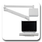 Cotytech MW-M23WBK Long Reach (up to 73" Extension) Wall Mount LCD Monitor Medical Arm (up to 13.2 lbs Capacity)