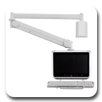 Cotytech MW-M25PK Long Reach (up to 73" Extension) Wall Mount LCD Monitor Medical Arm (up to 26.4 lbs Capacity)