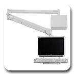 Cotytech MW-M25WBK Long Reach (up to 73" Extension) Wall Mount LCD Monitor Medical Arm (up to 26.4 lbs Capacity)