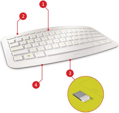 Microsoft J5D 00029 Arc Wireless Comfortable Portable Keyboard