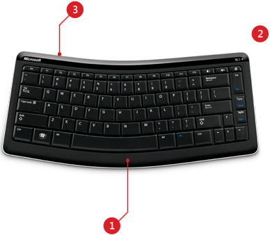 Microsoft T4L 00001 Comfortable Bluetooth Mobile 5000 Keyboard