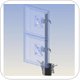 Ergotech 100-F28-B11 Dual Vertical Direct Monitor Mount