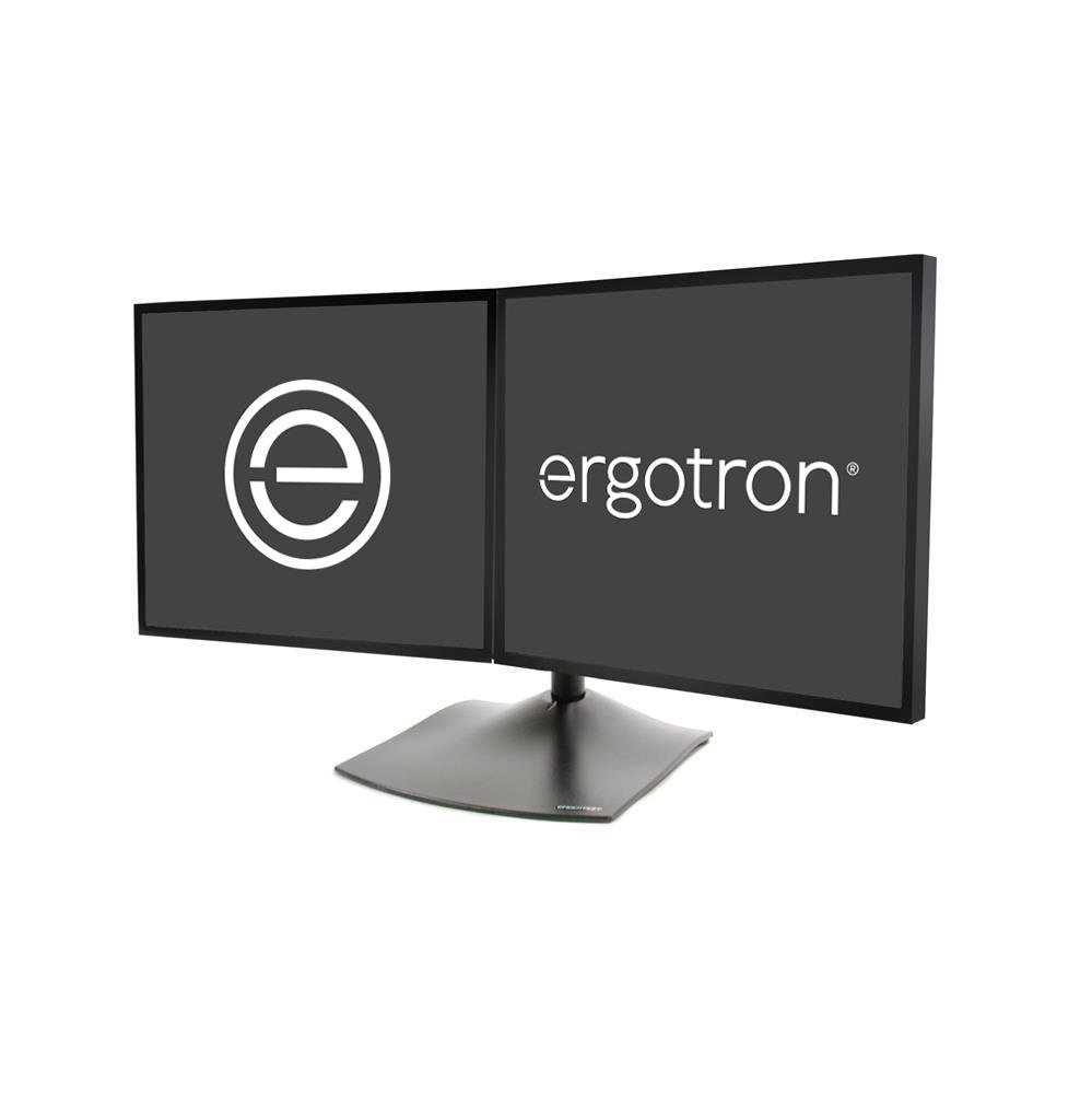 Ergotron 33-322-200 DS100 Dual-Monitor Desk Stand, Horizontal
