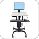 Ergotron 24-215-085 WorkFit-C Single Monitor Sit-Stand Workstation, LD, with Mobile Cart Base