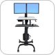 Ergotron 24-214-085 WorkFit-C Dual Sit-Stand Workstation with Mobile Cart Base