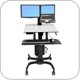 Ergotron 24-213-085 WorkFit-C LCD and Laptop Sit-Stand Workstation with Mobile Cart Base
